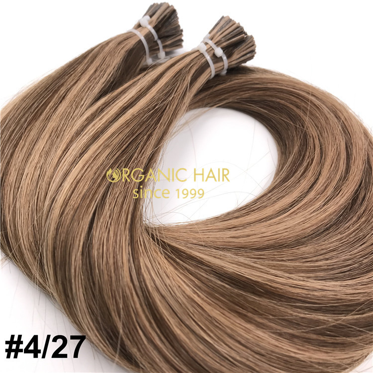 Piano color #4/27 keratin itip hair extensions X240